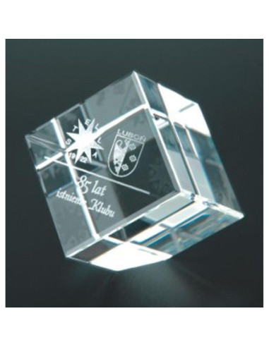 Trofeum szklane grawerowane z etui