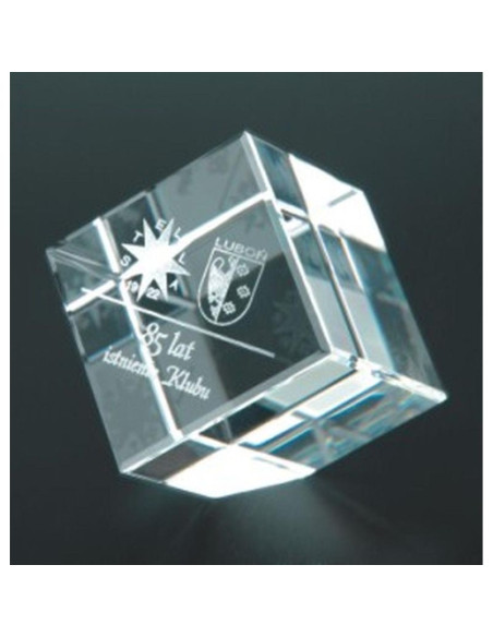 Trofeum szklane grawerowane z etui