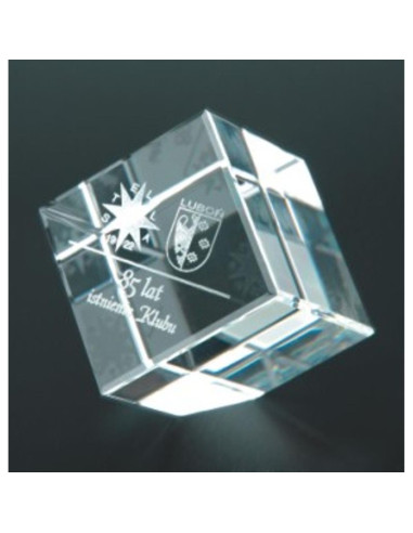 Trofeum szklane grawerowane z etui