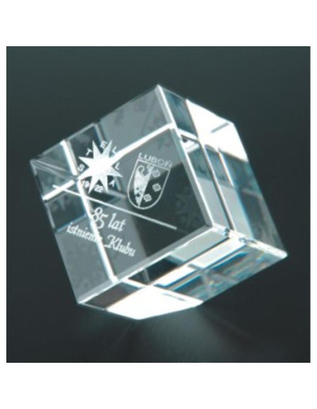 Trofeum szklane grawerowane z etui