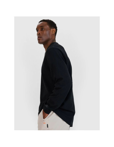 Longsleeve oversize z nadrukiem męski 4f 4fwss25tlonm390-20s