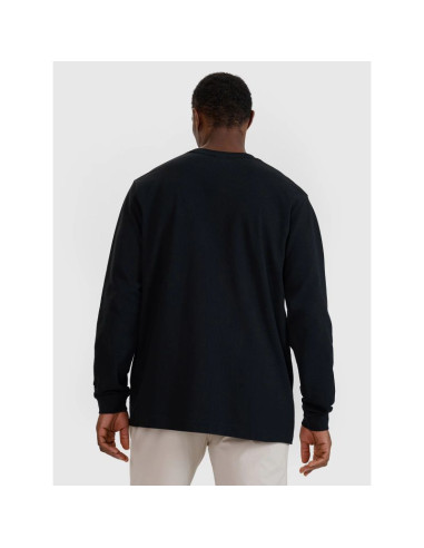 Longsleeve oversize z nadrukiem męski 4f 4fwss25tlonm390-20s