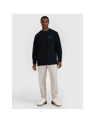 Longsleeve oversize z nadrukiem męski 4f 4fwss25tlonm390-20s