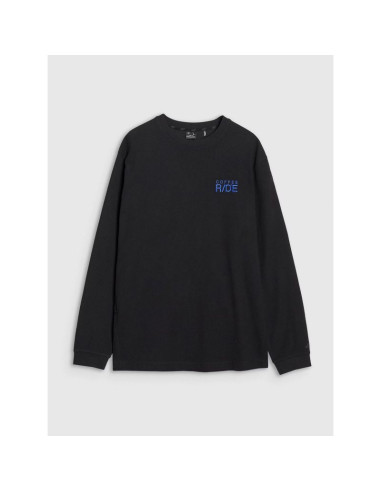 Longsleeve oversize z nadrukiem męski 4f 4fwss25tlonm390-20s