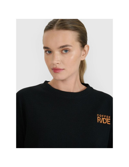 Longsleeve oversize z nadrukiem damski 4f 4fwss25tlonf393-20s