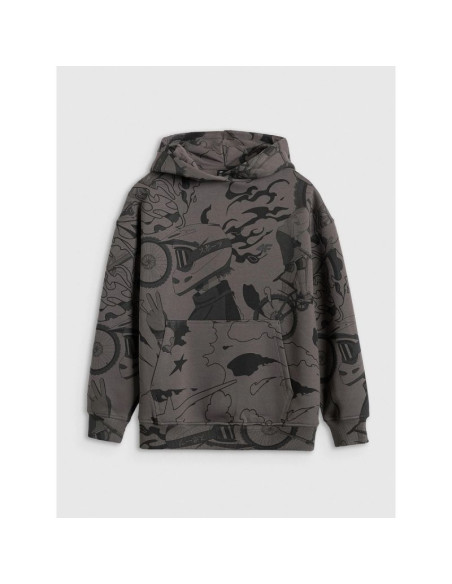 Bluza dresowa nierozpinana z kapturem chłopięca 4f 4fjraw25tswsm2343-90a