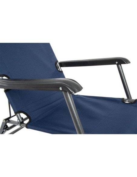 Fotel wielopozycyjny level z zagłówkiem granatowy