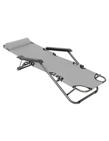 Fotel wielopozycyjny level z zagłówkiem szary