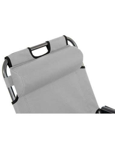 Fotel wielopozycyjny level z zagłówkiem szary