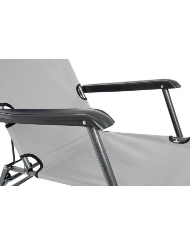 Fotel wielopozycyjny level z zagłówkiem szary