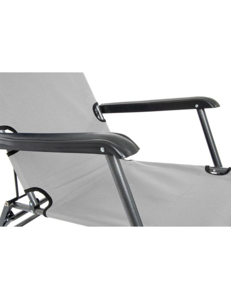 Fotel wielopozycyjny level z zagłówkiem szary