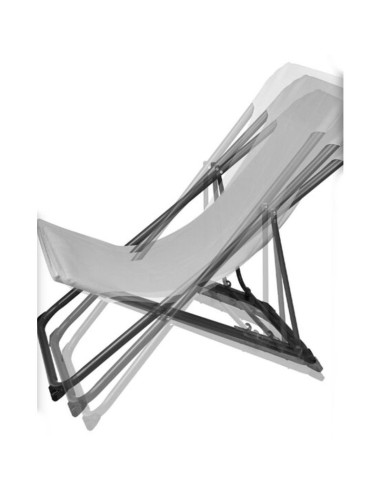 Leżak składany stalowy textilene szary