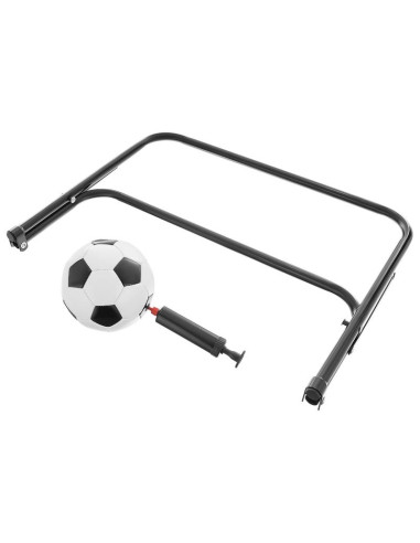 Zestaw 2 bramek metalowych z siatką piłka pompka 60x45x24cm enero