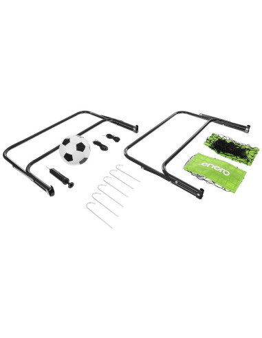 Zestaw 2 bramek metalowych z siatką piłka pompka 60x45x24cm enero