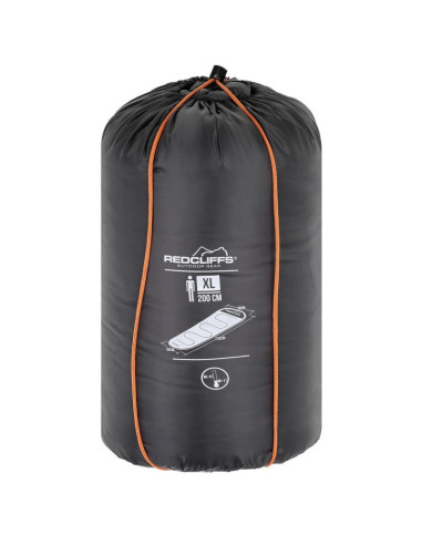 Śpiwór turystyczny mumia xxl 230x80/50cm szary redcliffs