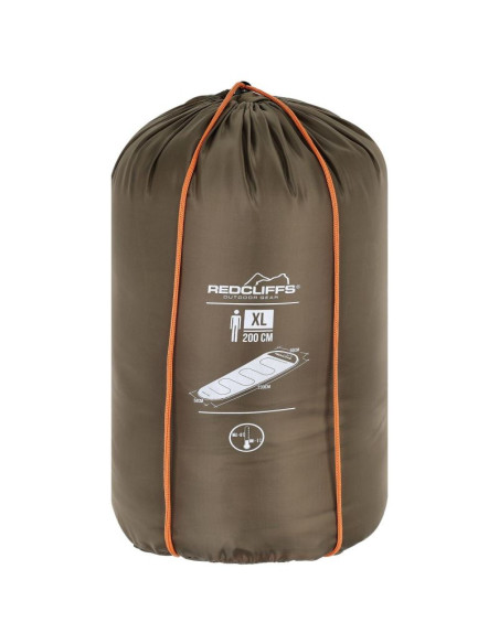 Śpiwór turystyczny mumia xxl 230x80/50cm khaky redcliffs