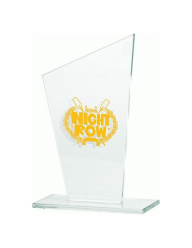 Trofeum szklane grawerowane + wypełnienie farbą