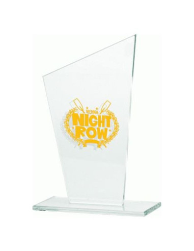 Trofeum szklane grawerowane + wypełnienie farbą