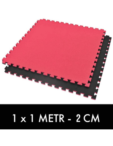 Mata do ćwiczeń z ceryfikatem bezpieczeństwa - puzzle 1x1m - tatami 2 cm