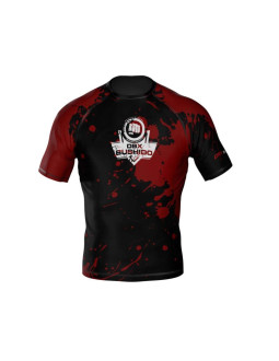 Koszulka kompresyjna "blood" typu rashguard powstała z materiału dbx more dry m 2