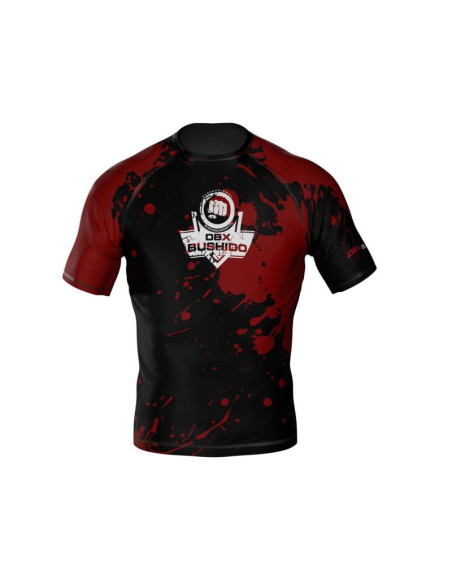 Koszulka kompresyjna "blood" typu rashguard powstała z materiału dbx more dry m