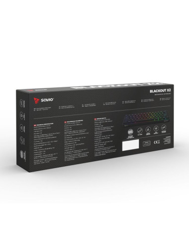Savio klawiatura mechaniczna blackout x2 outemu blue hot swap