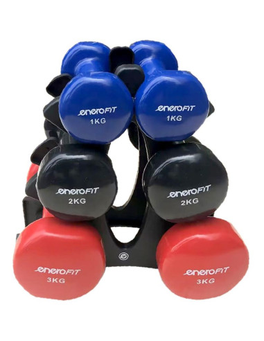 Zestaw hantli vdb 12kg stojak choinka enero fit