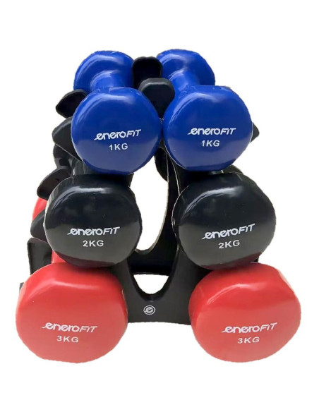 Zestaw hantli vdb 12kg stojak choinka enero fit