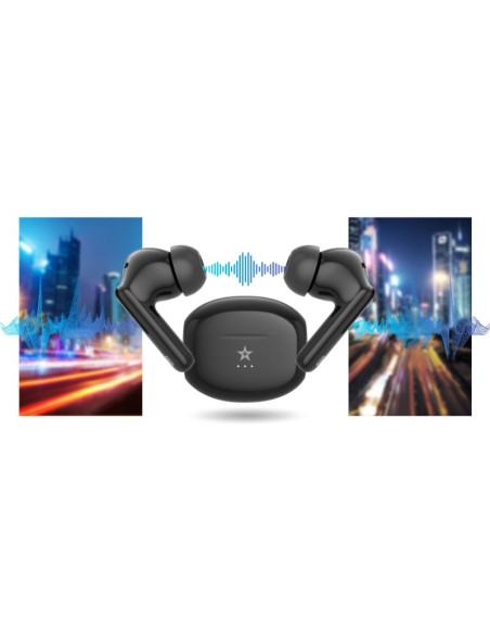 Słuchawki bezprzewodowe giewont realsound pro anc enc gws800-1 czarne