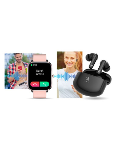 Słuchawki bezprzewodowe giewont realsound pro anc enc gws800-1 czarne