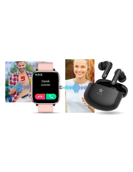 Słuchawki bezprzewodowe giewont realsound pro anc enc gws800-1 czarne