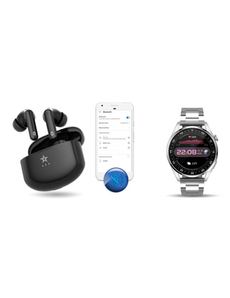 Słuchawki bezprzewodowe giewont realsound pro anc enc gws800-1 czarne