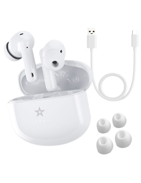 Słuchawki bezprzewodowe giewont realsound pro anc enc gws800-2 białe