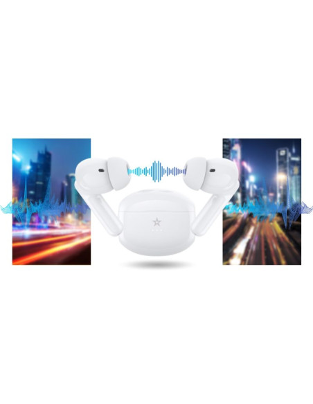 Słuchawki bezprzewodowe giewont realsound pro anc enc gws800-2 białe