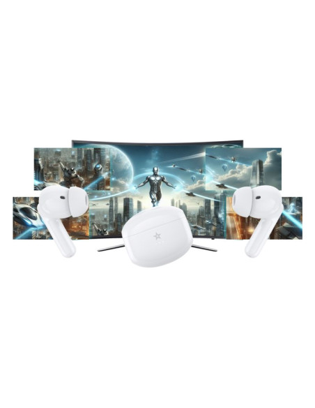 Słuchawki bezprzewodowe giewont realsound pro anc enc gws800-2 białe