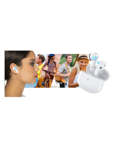 Słuchawki bezprzewodowe giewont realsound pro anc enc gws800-2 białe