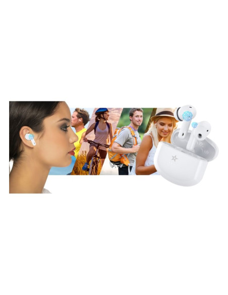 Słuchawki bezprzewodowe giewont realsound pro anc enc gws800-2 białe