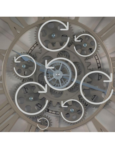 Zegar ścienny obrotowy mechanizm 38cm cappuccino