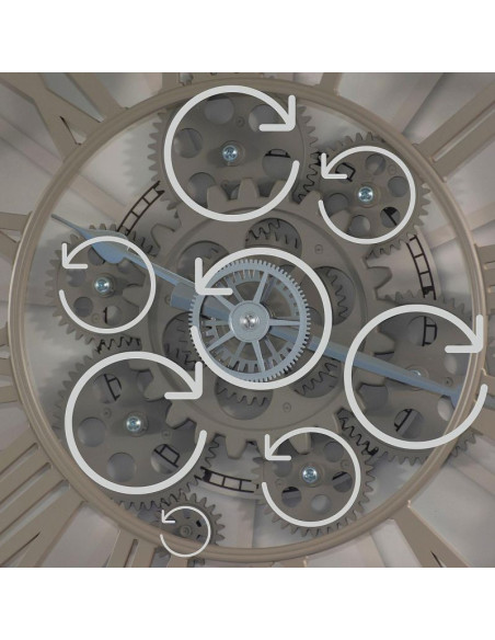 Zegar ścienny obrotowy mechanizm 38cm cappuccino