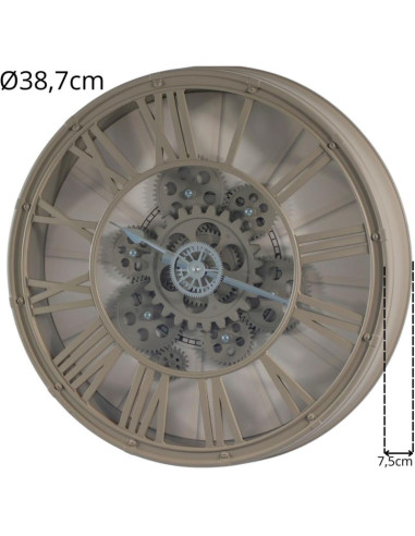 Zegar ścienny obrotowy mechanizm 38cm cappuccino