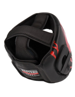 Kask bokserski masters kss-fight-gear czarno-czerwony 2