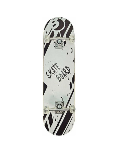 Deskorolka drewniana kid black & white best sporting