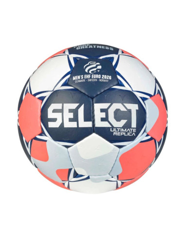 Piłka ręczna select ultimate euro man 0 v26 replica biało-granatowo-pomarańczowa 13593