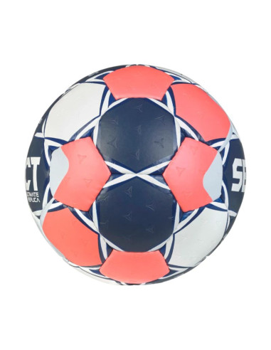 Piłka ręczna select ultimate euro man 0 v26 replica biało-granatowo-pomarańczowa 13593