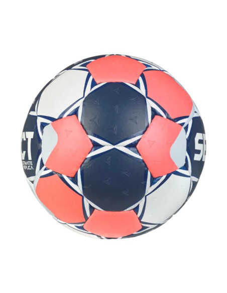 Piłka ręczna select ultimate euro man 0 v26 replica biało-granatowo-pomarańczowa 13593
