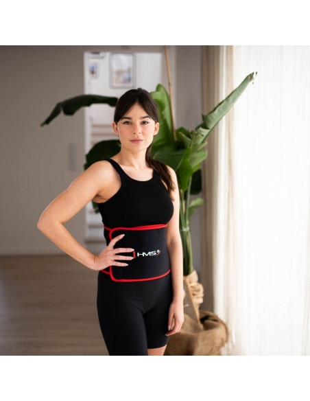 Zestaw hula hop magnetyczny black hhm15 z licznikiem hms + pas wyszczuplający br163 red