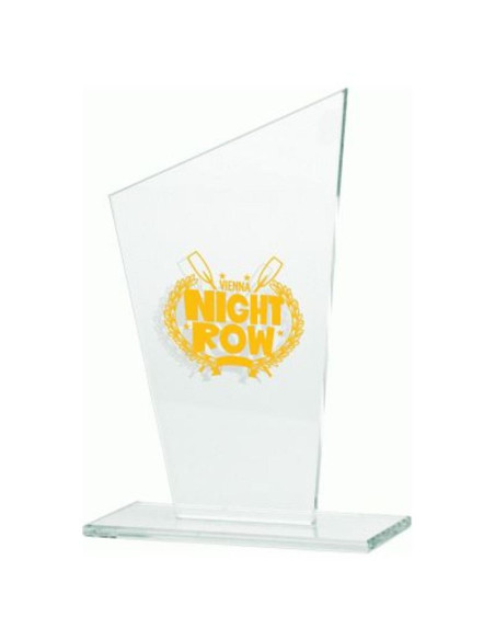 Trofeum szklane grawerowane + wypełnienie farbą