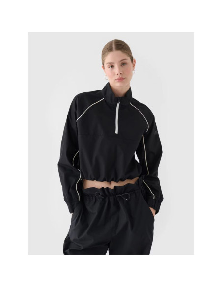 Kurtka przejściowa cropped ze stójką damska 4f 4frss24ttjaf0886-20s