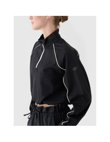 Kurtka przejściowa cropped ze stójką damska 4f 4frss24ttjaf0886-20s