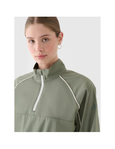 Kurtka przejściowa cropped ze stójką damska 4f 4frss24ttjaf0886-44s